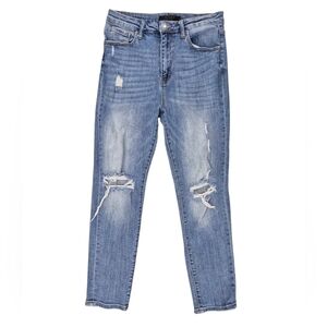 Risen skinny jeans women's 11/30 distressed ripped stretch high rise